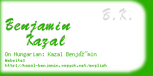 benjamin kazal business card